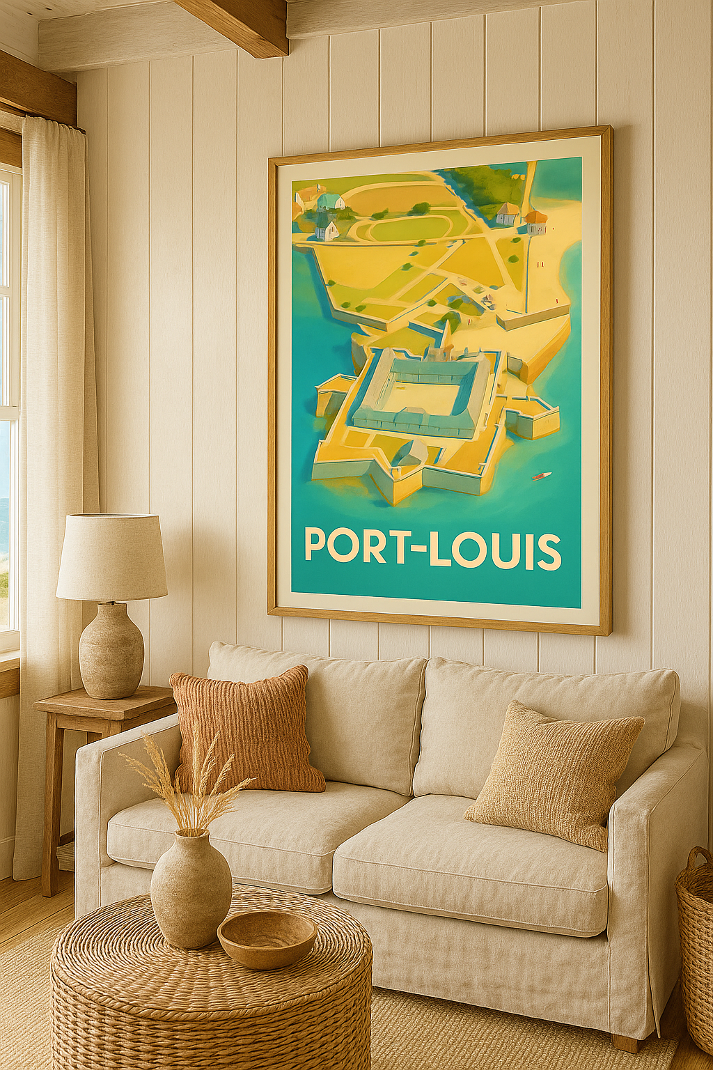 Affiche Port-Louis — L'élégance fortifiée de la citadelle · poster d'art de Port-Louis