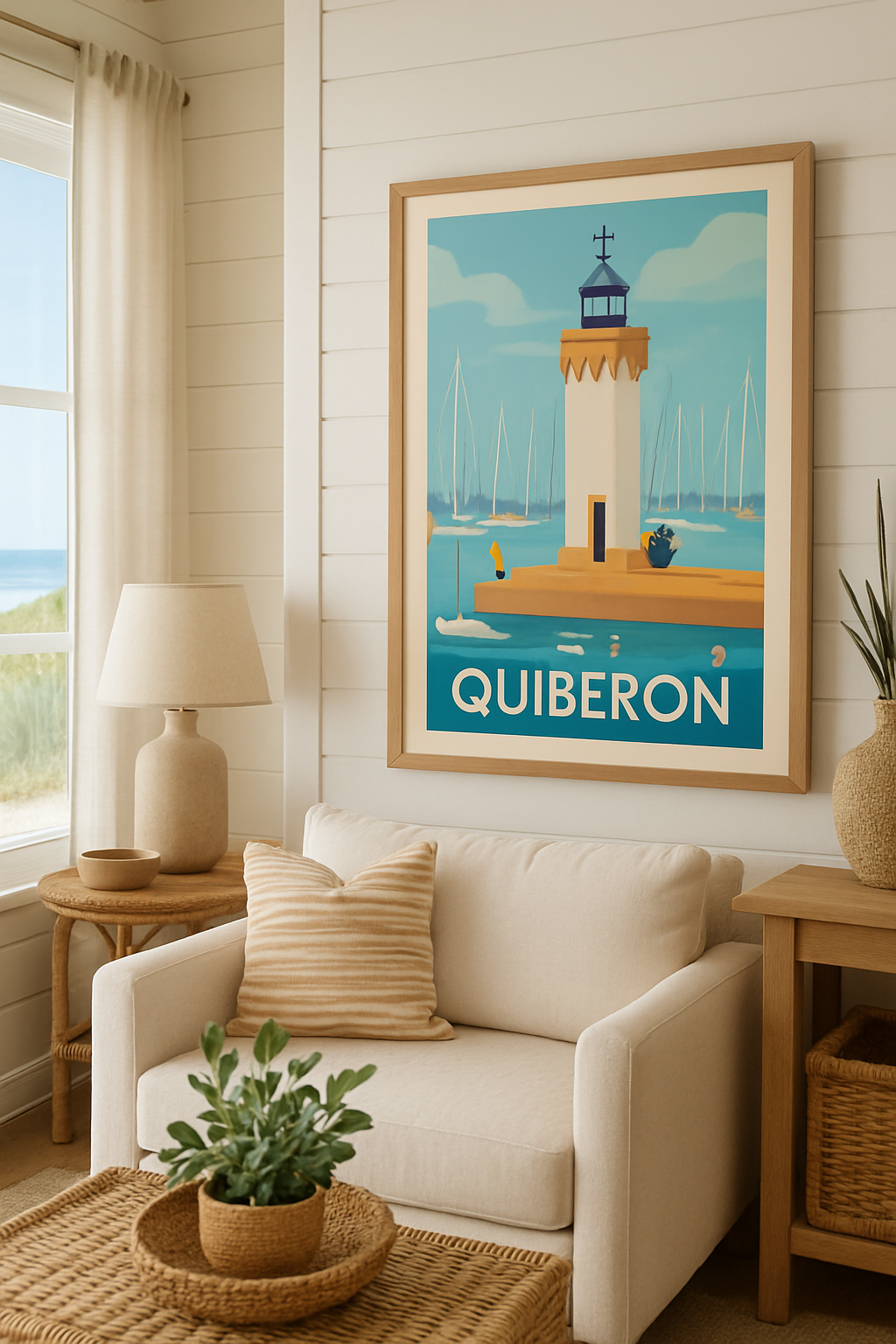 Affiche Quiberon — L'escale paisible du phare · poster d'art de Quiberon