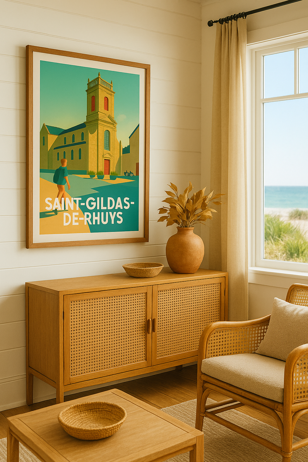 Morbihan France Affiche de Saint-Gildas-de-Rhuys - Charme historique et douceur bretonne