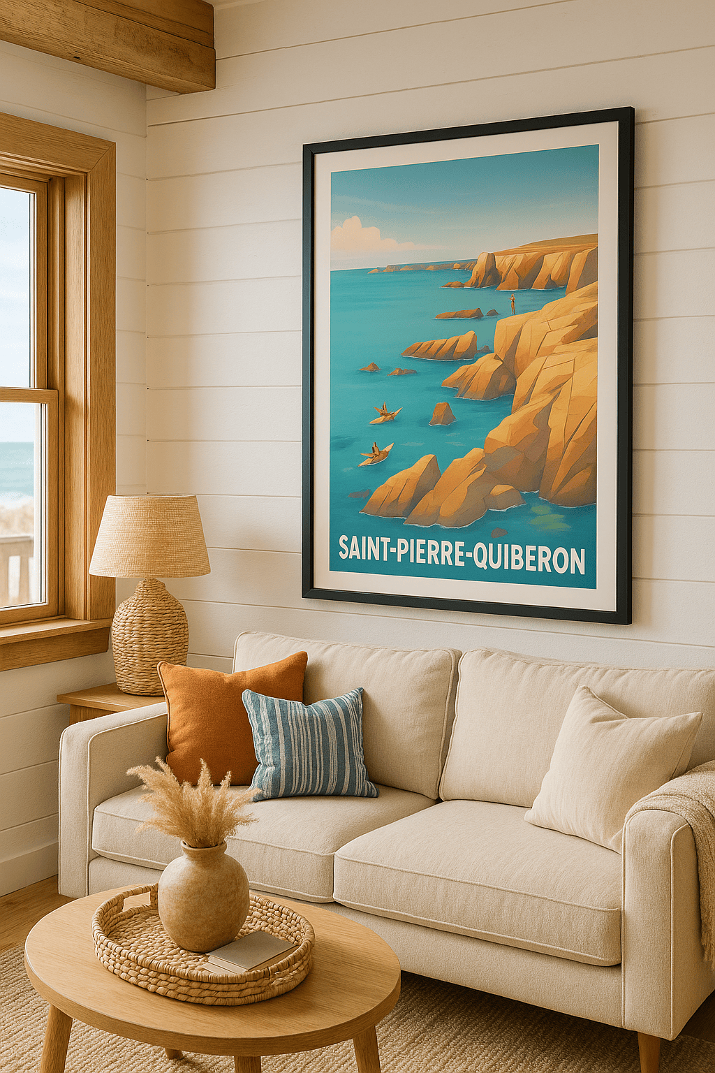 Affiche Saint-Pierre-Quiberon — L'appel sauvage des falaises bretonnes · poster d'art de Saint-Pierre-Quiberon