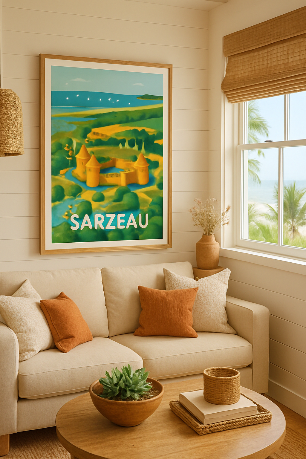 Affiche Sarzeau — Charme historique et paysage côtier · poster d'art de Sarzeau