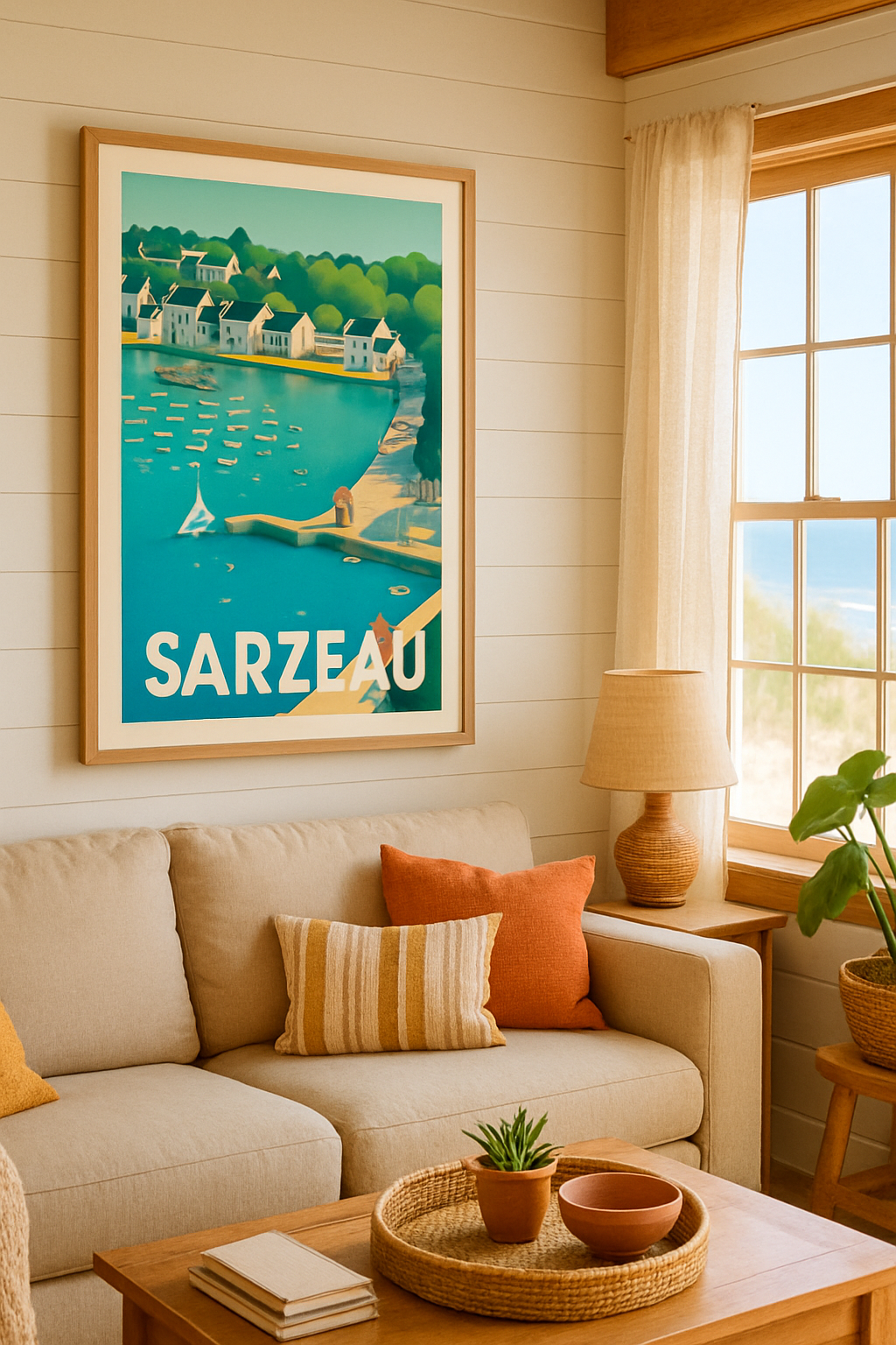 Affiche Sarzeau — Escapade paisible au bord de l'eau · poster d'art de Sarzeau