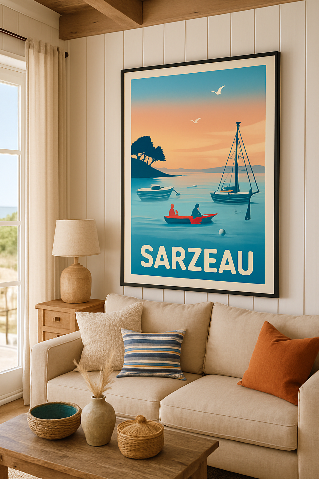 Affiche Sarzeau — Évasion et sérénité au bord de l'eau · poster d'art de Sarzeau