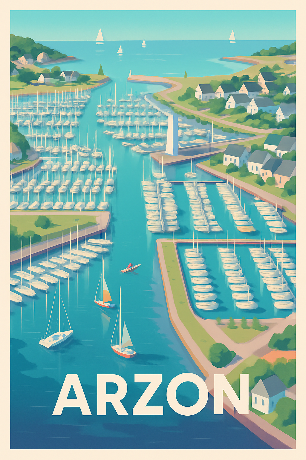 Affiche Arzon — Escapade maritime au cœur du Golfe du Morbihan · poster d'art de Arzon