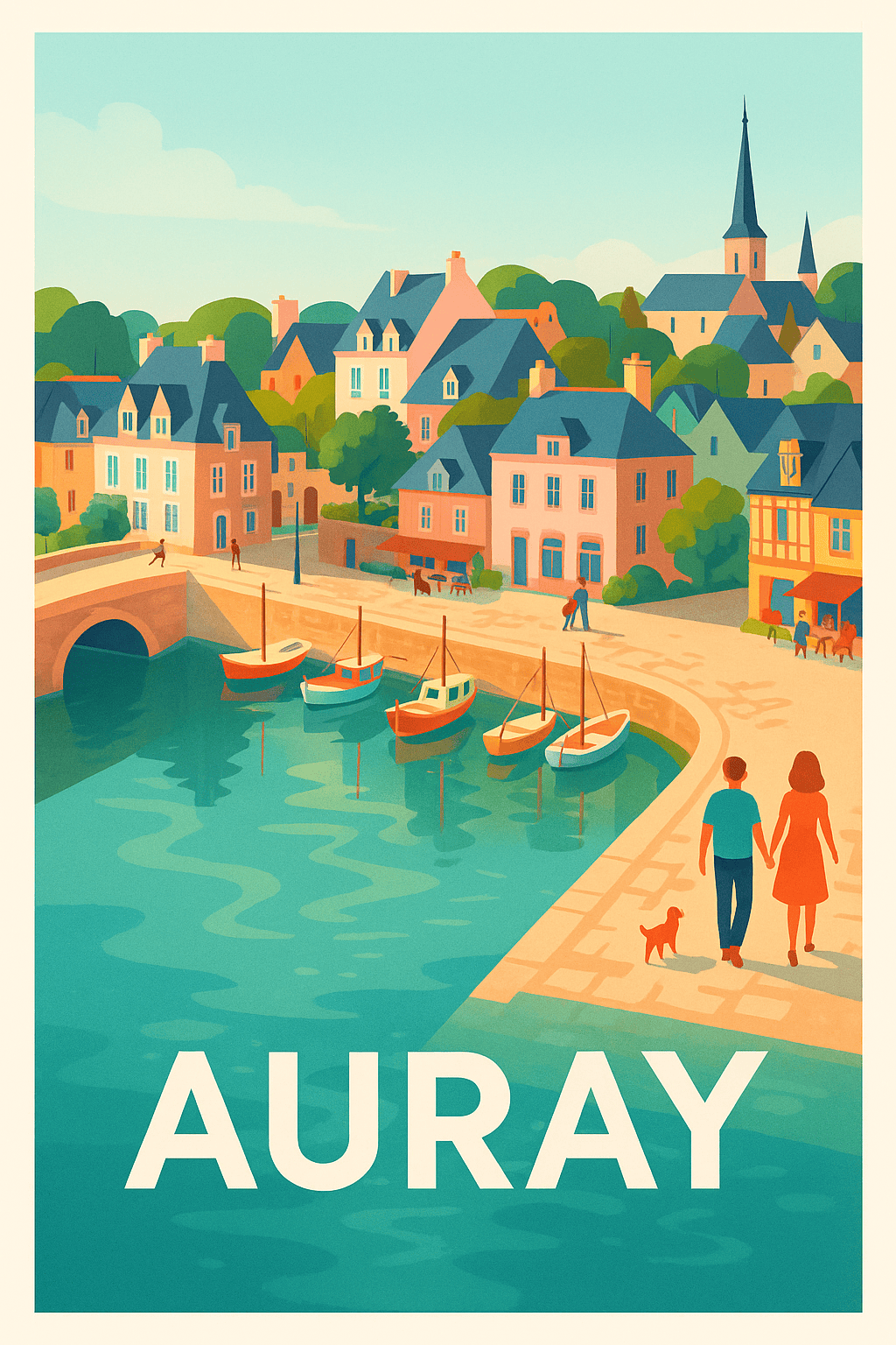 Affiche Auray — Charme pittoresque et douceur bretonne · poster d'art de Auray