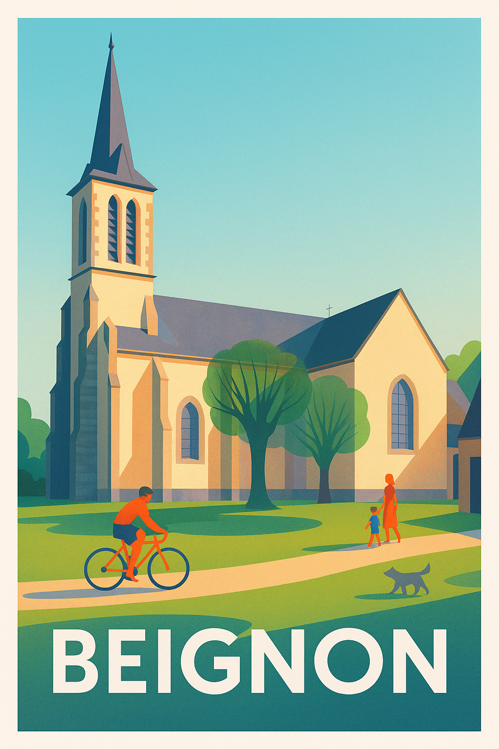 Affiche Beignon — Charme paisible au cœur du village · poster d'art de Beignon