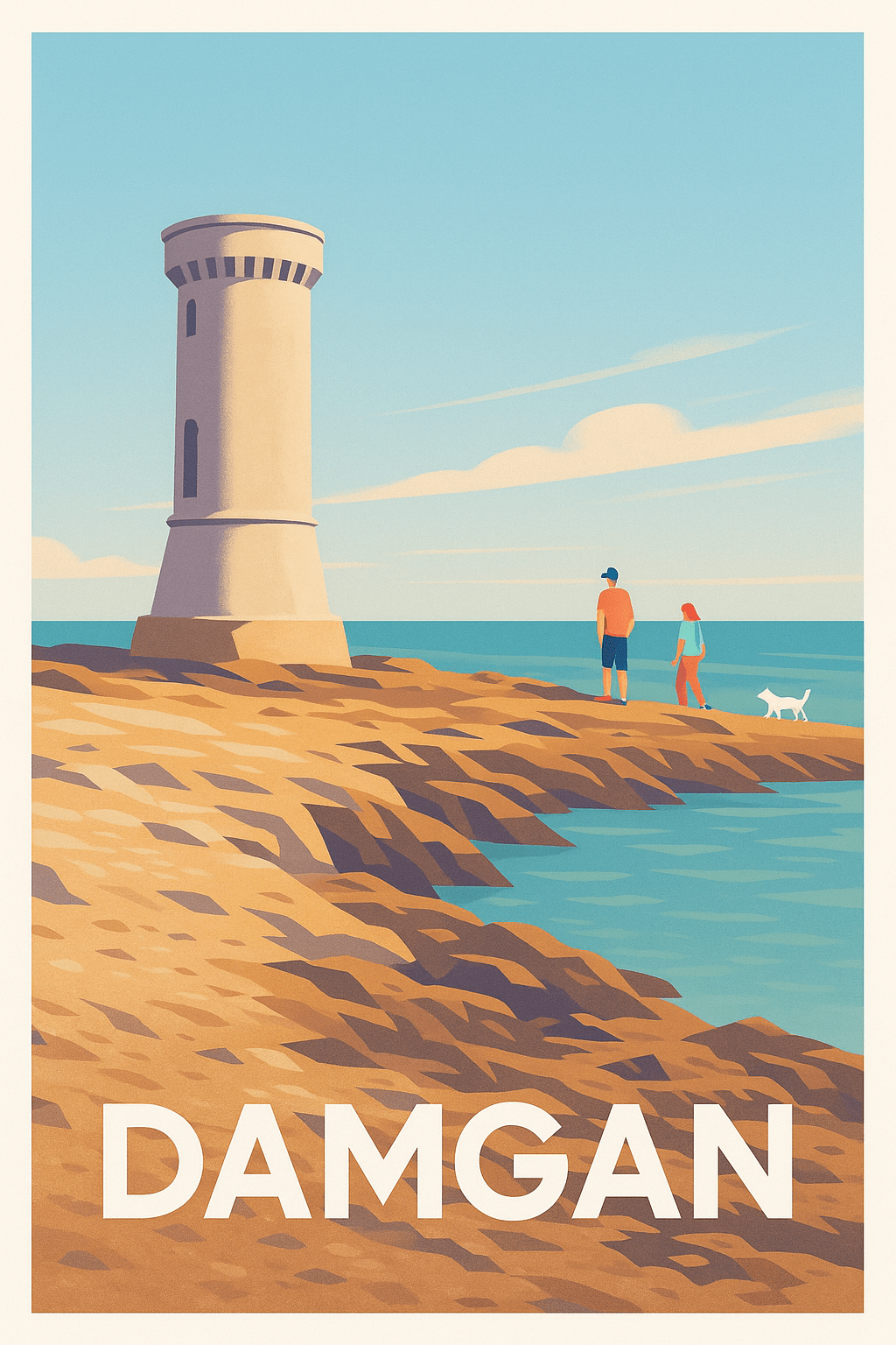 Morbihan France Pas de Cadre / 20 × 30cm Affiche de Damgan - Escapade côtière et nature préservée