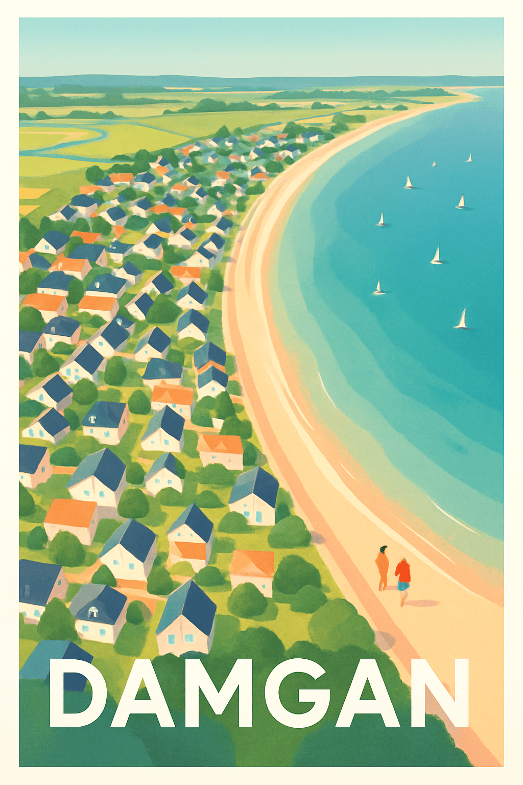 Affiche Damgan — Évasion et douceur en bord de mer · poster d'art de Damgan