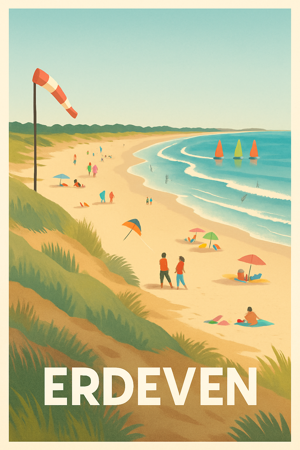 Affiche Erdeven — Évasion et douceur bretonne · poster d'art de Erdeven