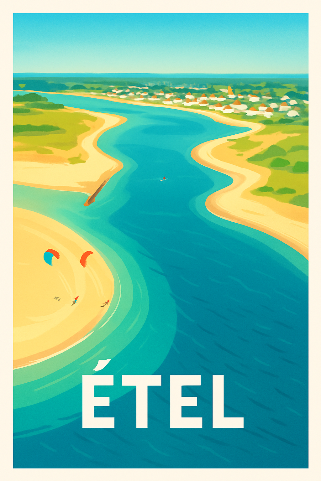 Affiche Étel — Évasion estivale entre mer et dunes · poster d'art de Étel