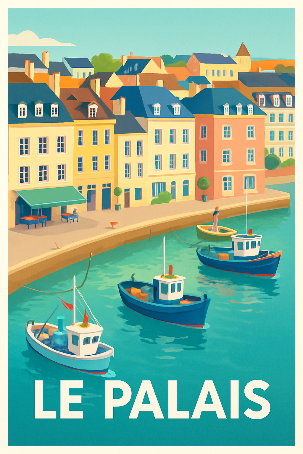 Affiche Le Palais — Charme et quiétude du littoral breton · poster d'art de Le Palais
