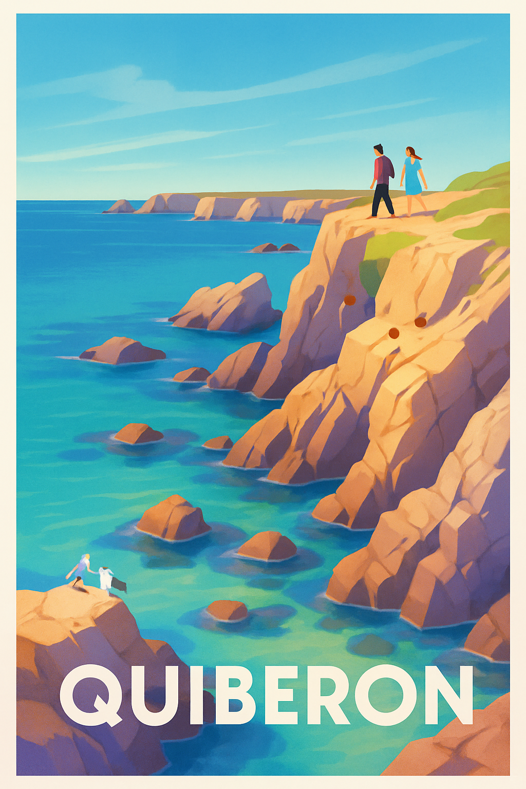 Affiche Quiberon — Évasion sur la côte sauvage · poster d'art de Quiberon
