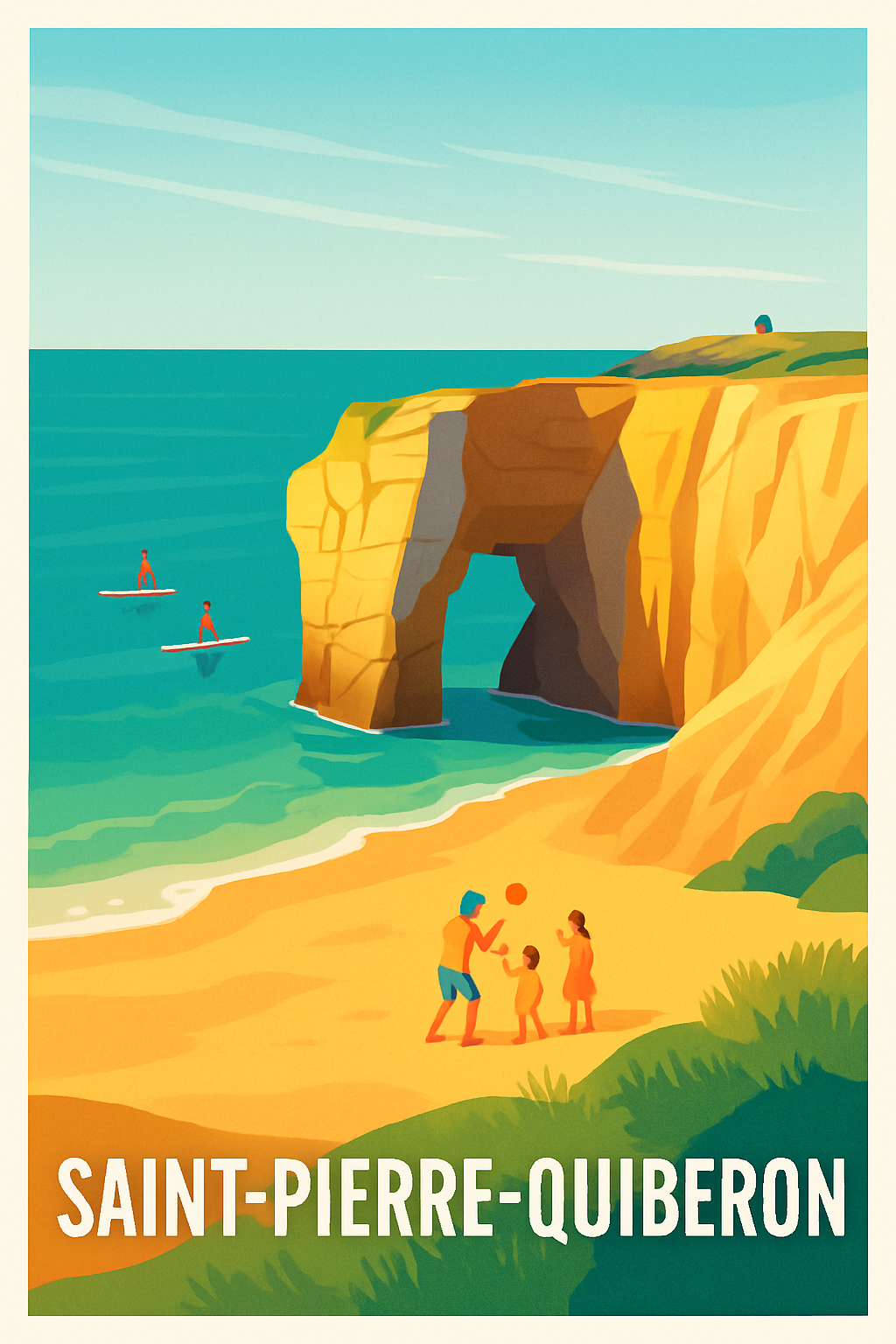 Affiche Saint-Pierre-Quiberon — Évasion et nature au bord de l'océan · poster d'art de Saint-Pierre-Quiberon