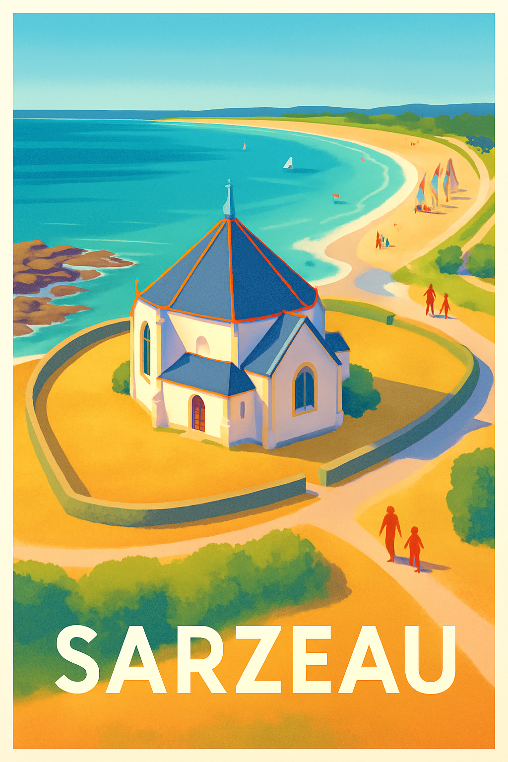 Affiche Sarzeau — Évasion littorale entre terre et mer · poster d'art de Sarzeau