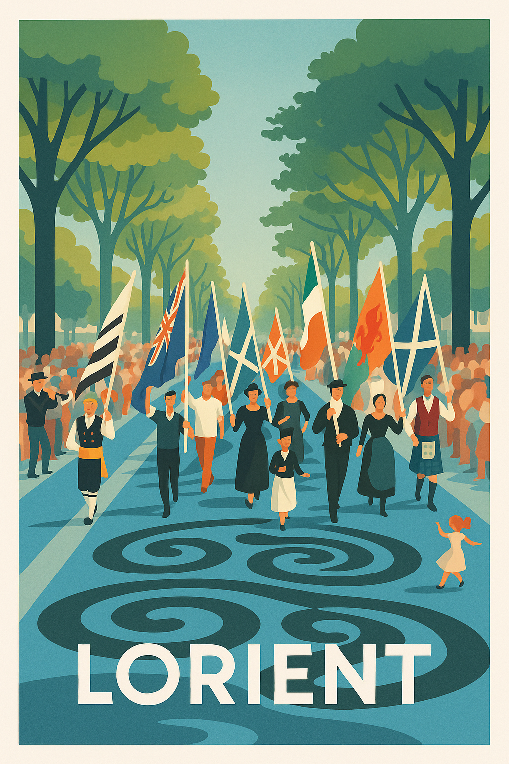 Affiche Lorient — Parade des cultures celtiques · poster d'art de Lorient