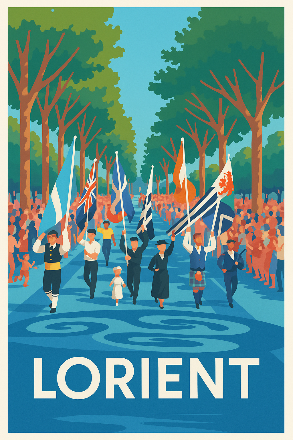 Affiche Lorient — Parades et Traditions Celtiques · poster d'art de Lorient