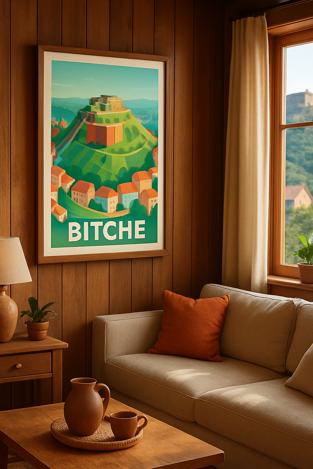 Moselle France Affiche de Bitche - L'élégance fortifiée de la Lorraine