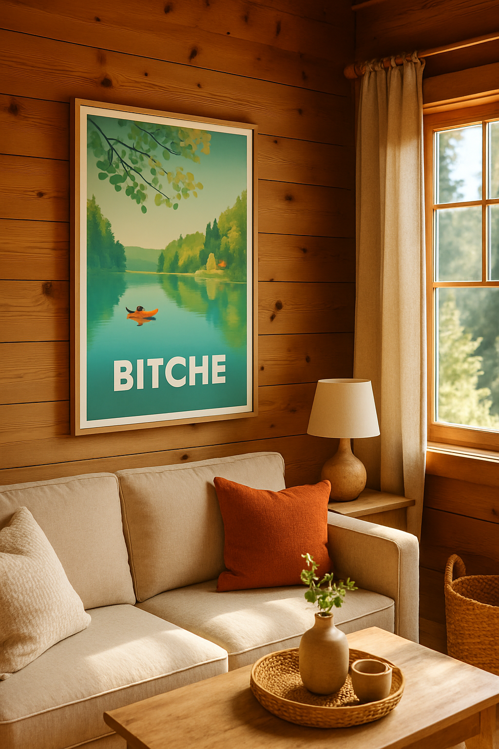 Moselle France Affiche de Bitche - Tranquillité au fil de l'eau