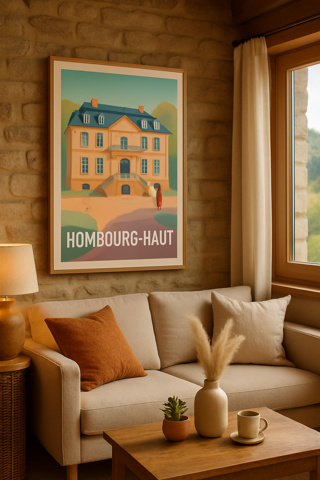 Affiche Hombourg-Haut — Élégance intemporelle en Lorraine · poster d'art de Hombourg-Haut
