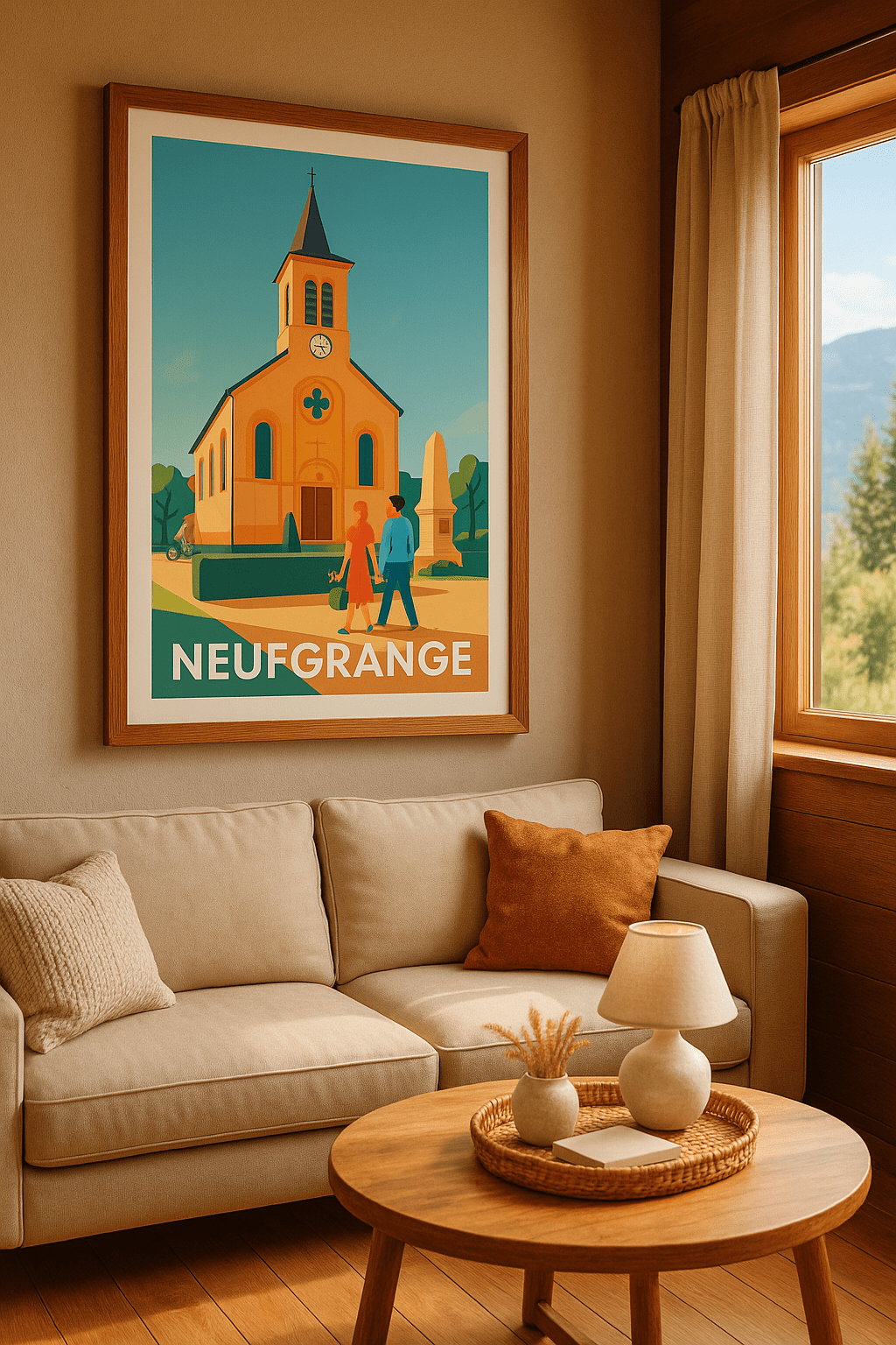 Moselle France Affiche de Neufgrange - Charme paisible et patrimoine authentique