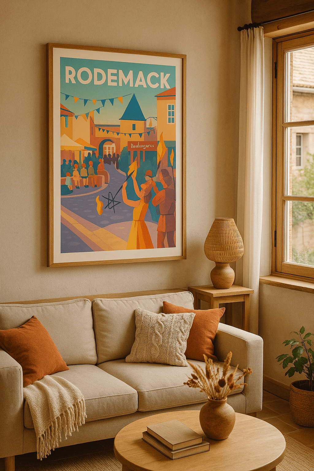 Moselle France Affiche de Rodemack - L'Art du Feu en Fête