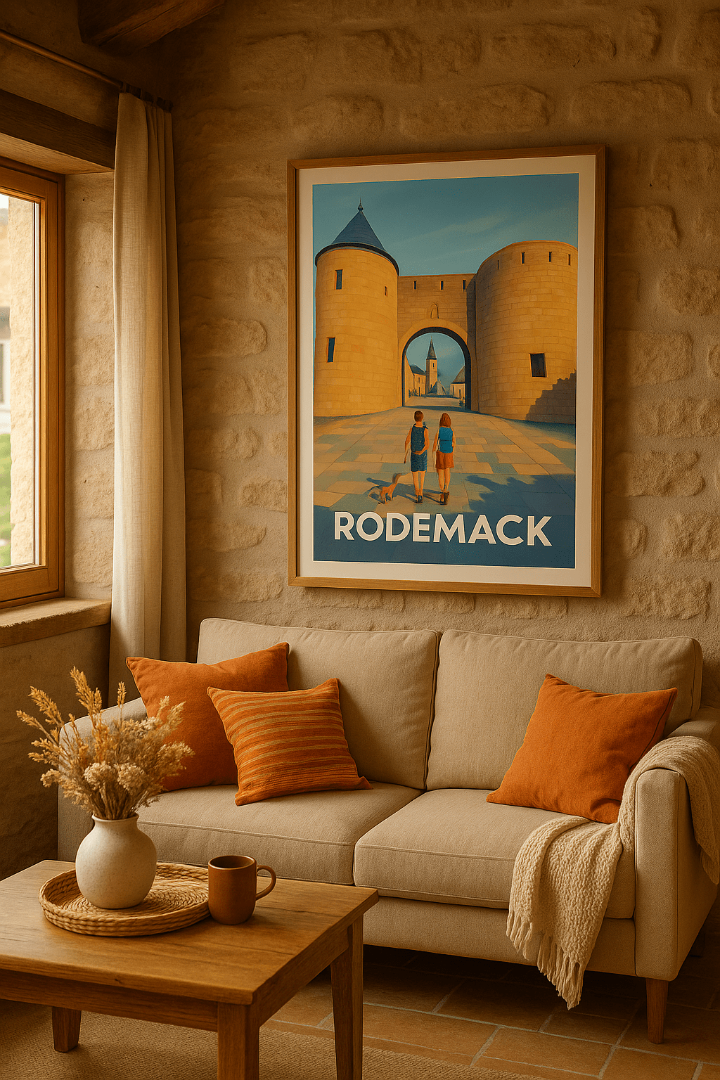Moselle France Affiche de Rodemack - Voyage au cœur d'un joyau médiéval