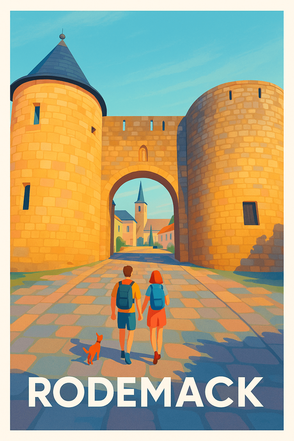 Moselle France Affiche de Rodemack - Voyage au cœur d'un joyau médiéval