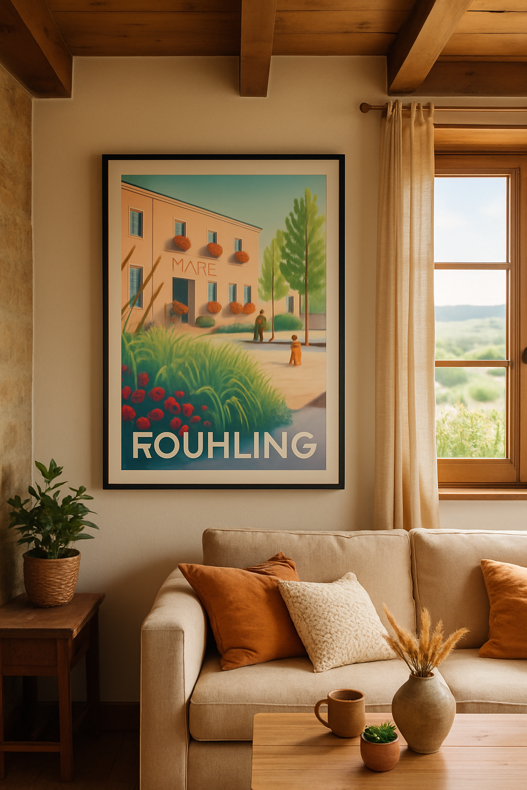 Moselle France Affiche de Rouhling - Charmante Sérénité Citadine