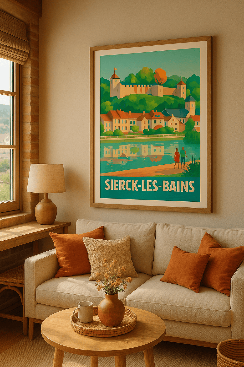Moselle France Affiche de Sierck-les-Bains - Charmante Escapade au Bord de l'Eau