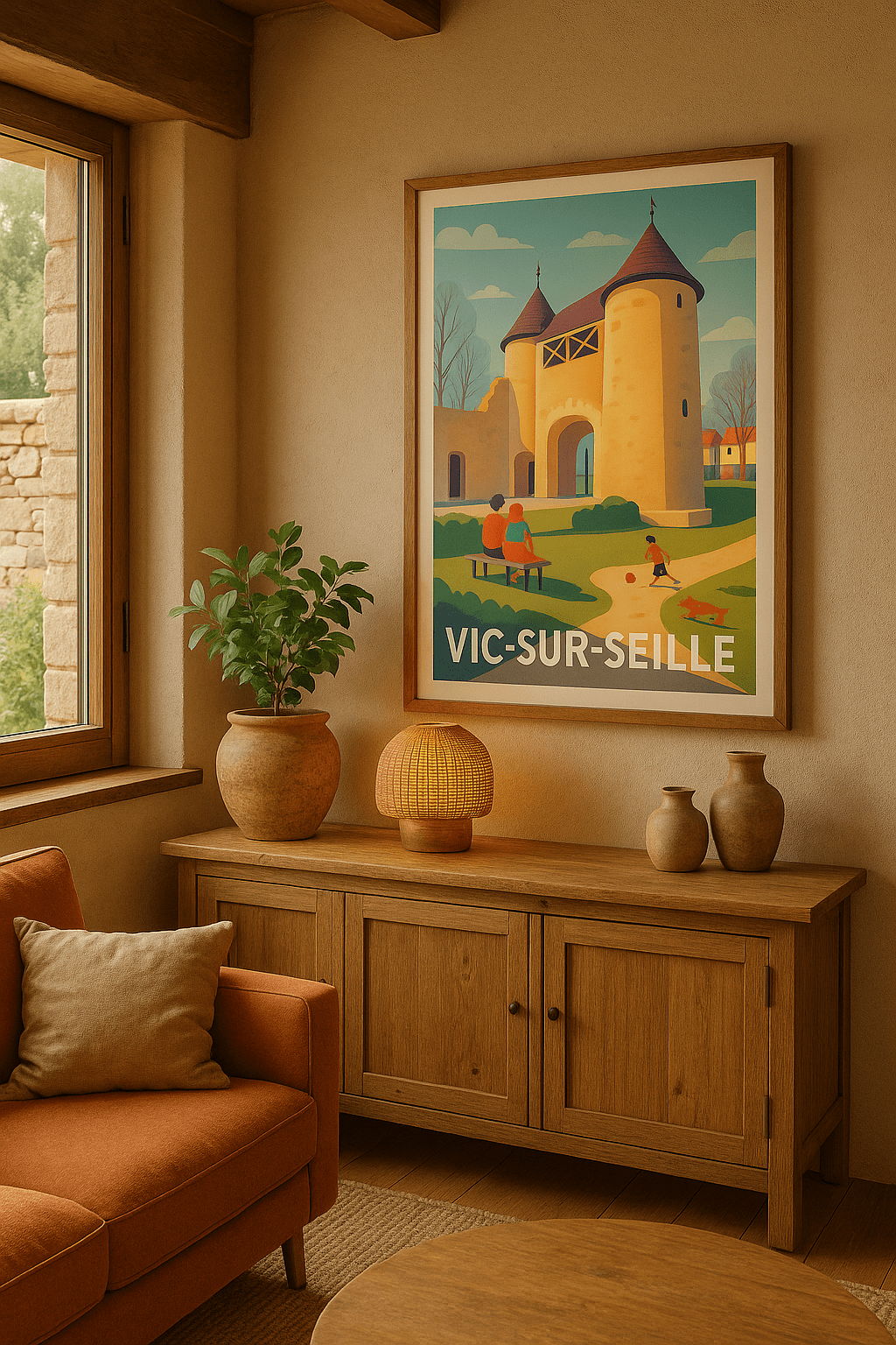 Moselle France Affiche de Vic-sur-Seille - Charme historique au cœur de la Lorraine
