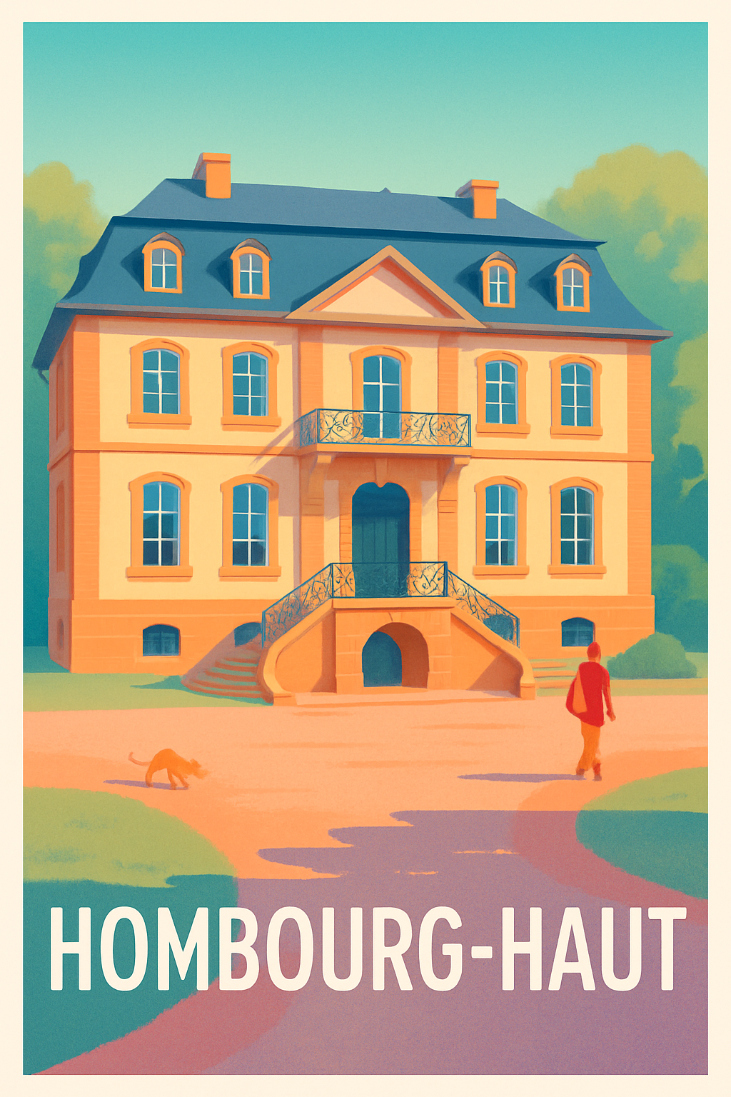 Affiche Hombourg-Haut — Élégance intemporelle en Lorraine · poster d'art de Hombourg-Haut