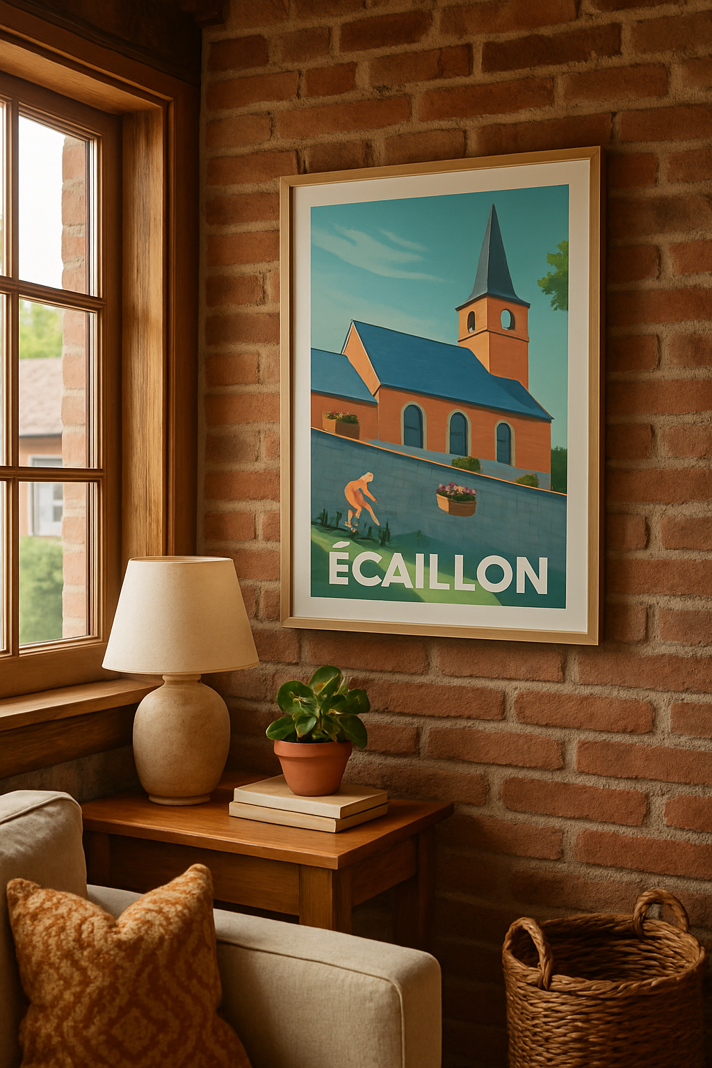 Nord France Affiche de Écaillon - Charme et sérénité à vélo