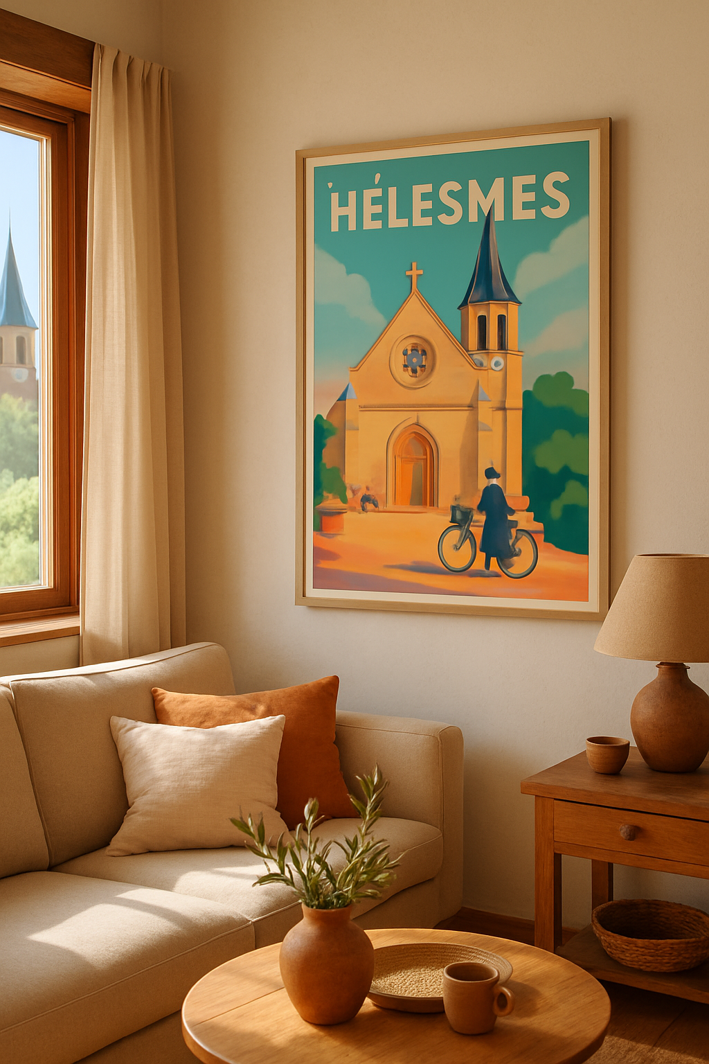 Affiche Hélésmes — Charme d'un village tranquille · poster d'art de Hélésmes