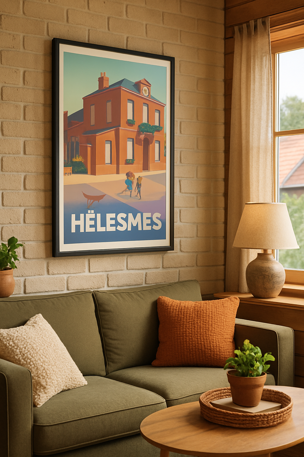 Affiche Hélésmes — Douceur de Vivre en Petite Ville · poster d'art de Hélésmes