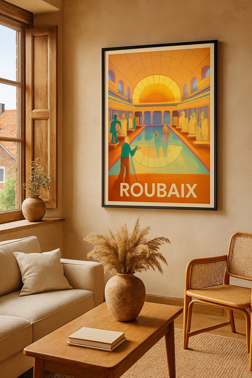 Affiche Roubaix — L'élégance intemporelle de la Piscine · poster d'art de Roubaix