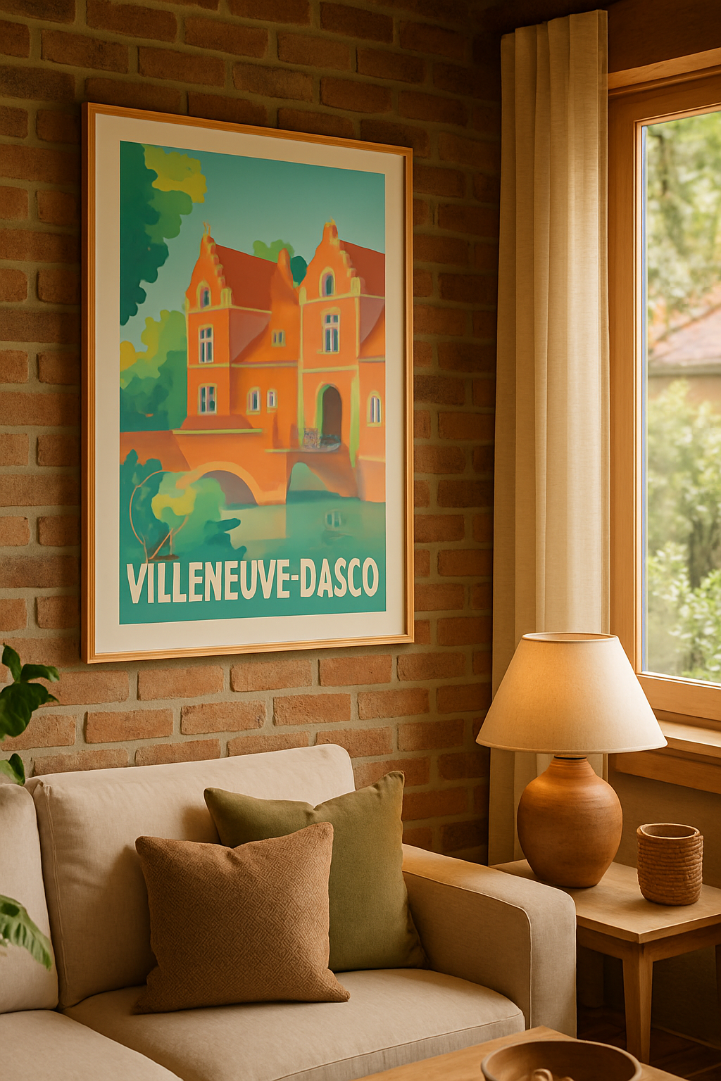 Nord France Affiche de Villeneuve-d'Ascq - Charme et sérénité au fil de l'eau