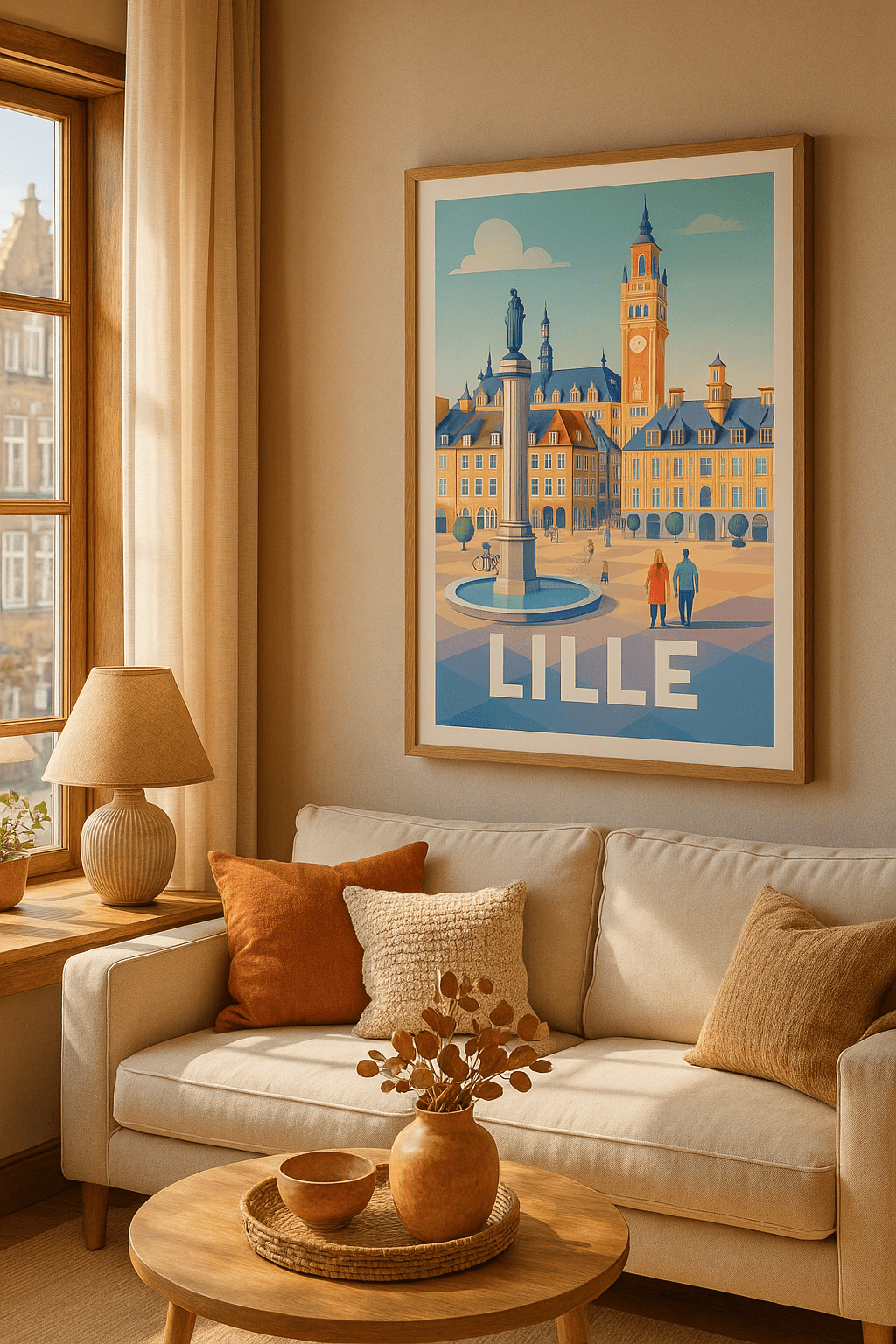 Affiche Lille — Charme et élégance du Nord · poster d'art de Lille