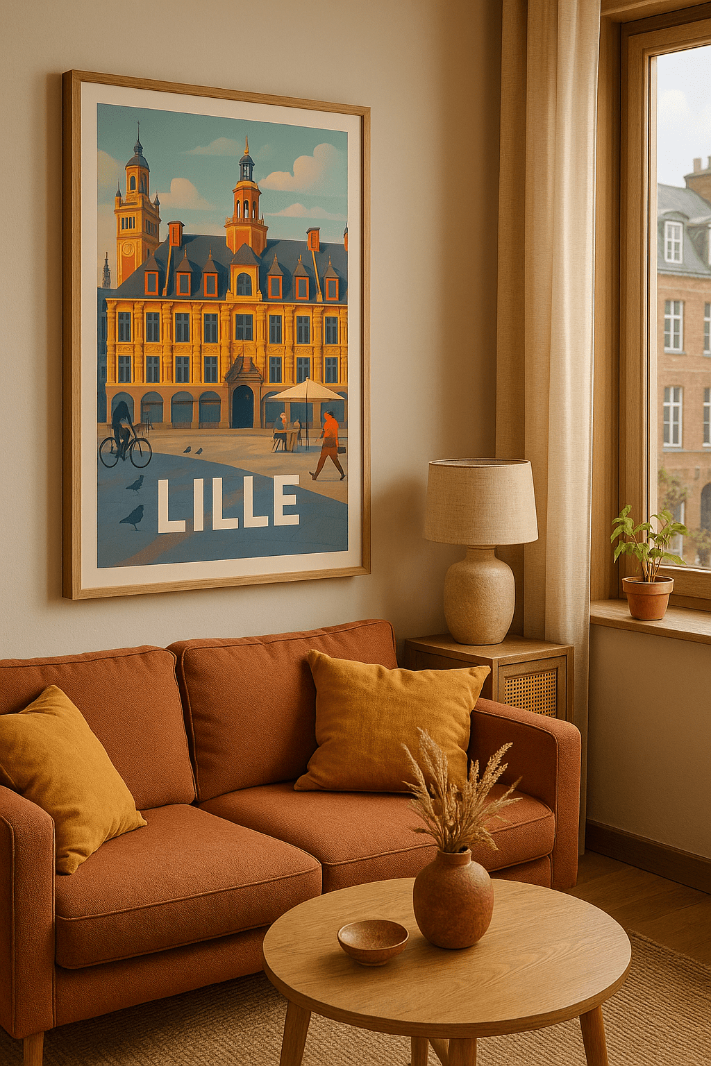 Affiche Lille — Le charme flamand en plein cœur de la ville · poster d'art de Lille