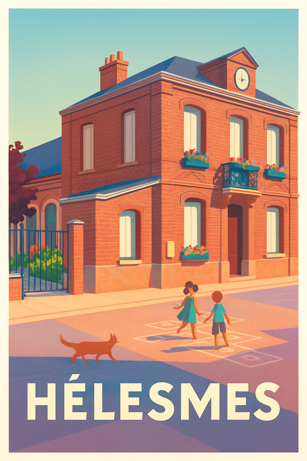 Nord France Pas de Cadre / 20 × 30cm Affiche de Hélésmes - Douceur de Vivre en Petite Ville
