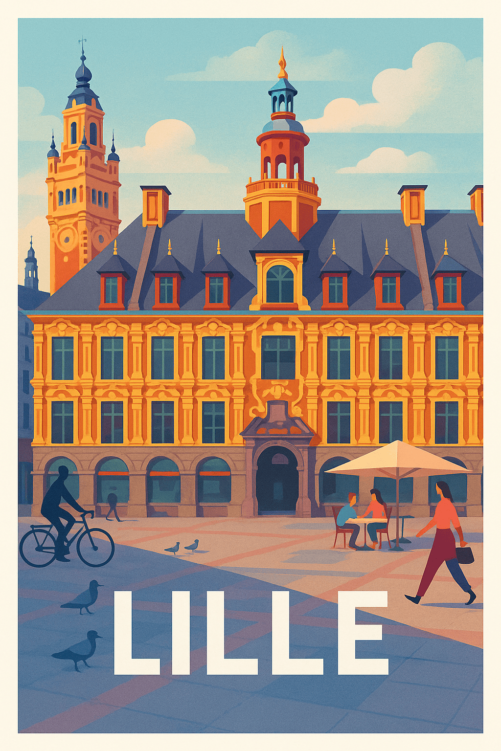 Affiche Lille — Le charme flamand en plein cœur de la ville · poster d'art de Lille