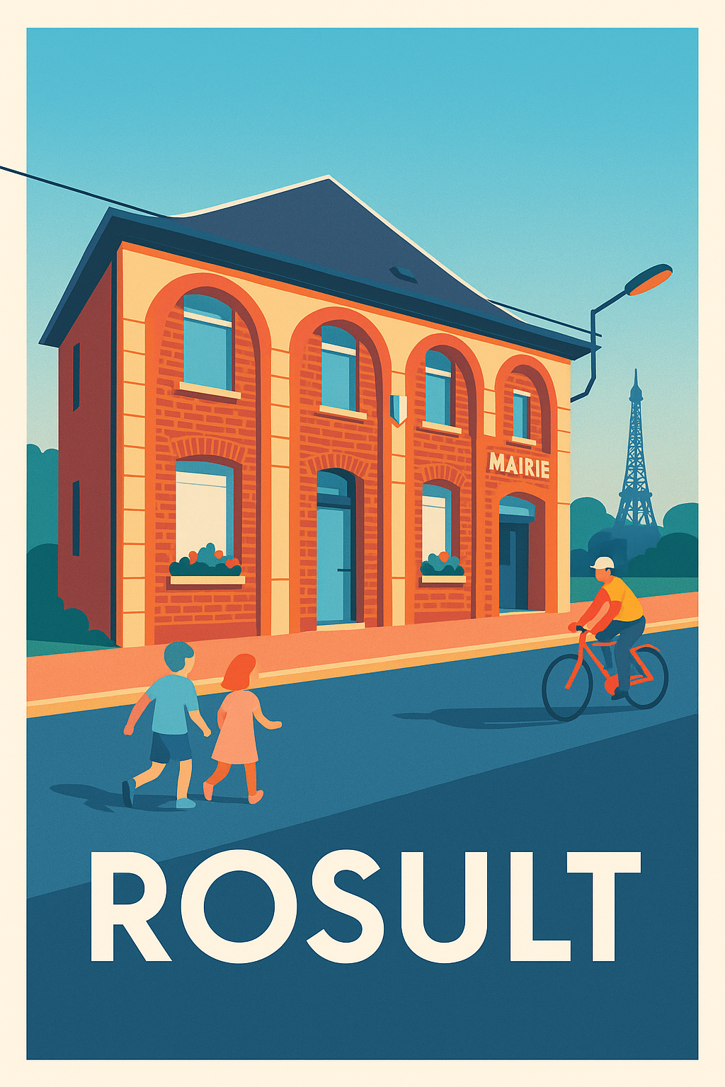 Nord France Pas de Cadre / 20 × 30cm Affiche Rosult - Charme de la vie locale