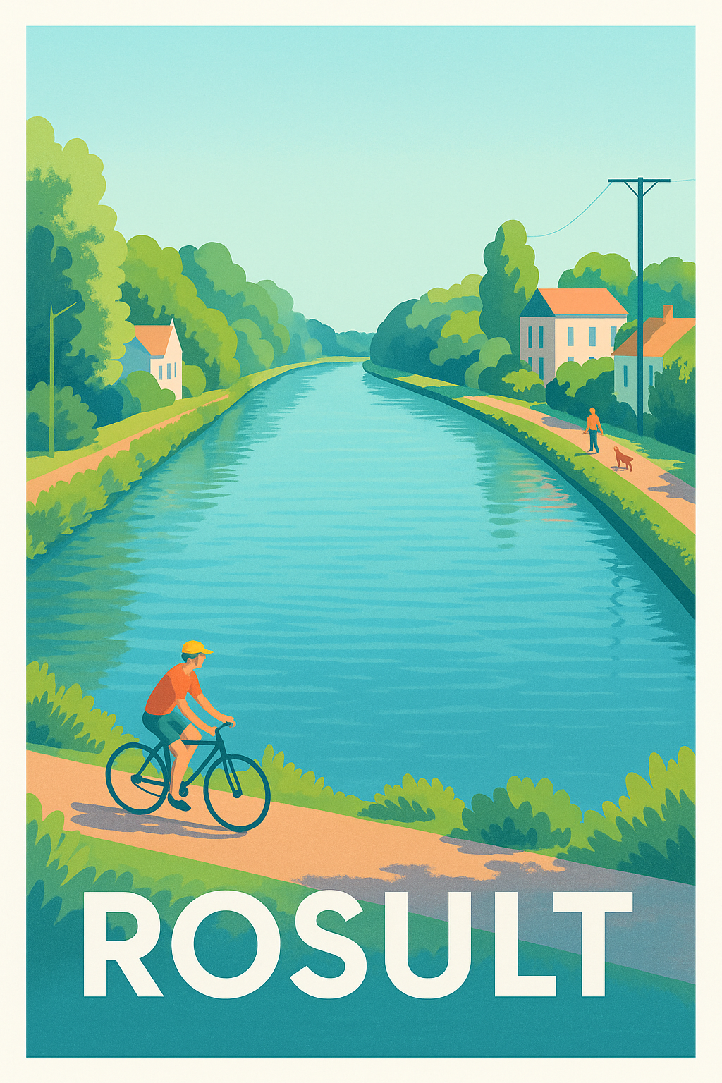 Nord France Pas de Cadre / 20 × 30cm Affiche Rosult - L'évasion au fil de l'eau