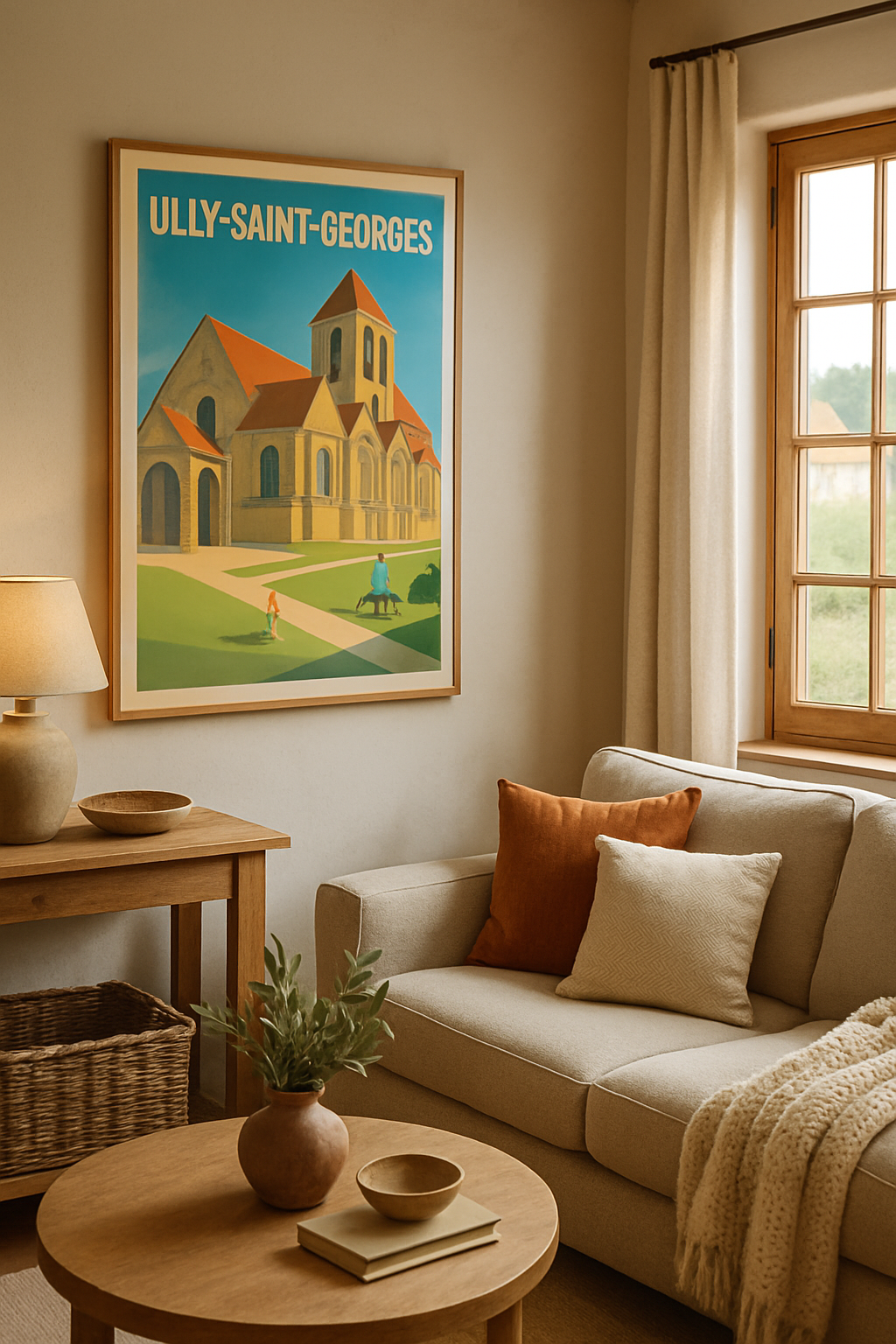 Oise France Affiche de Ully-Saint-Georges - Charme et sérénité d'une église authentique