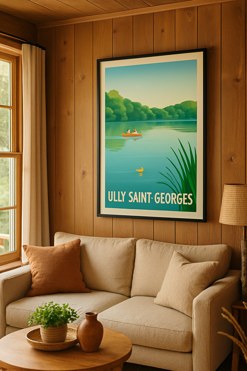 Affiche Ully-Saint-Georges — Évasion paisible au fil de l'eau · poster d'art de Ully-Saint-Georges
