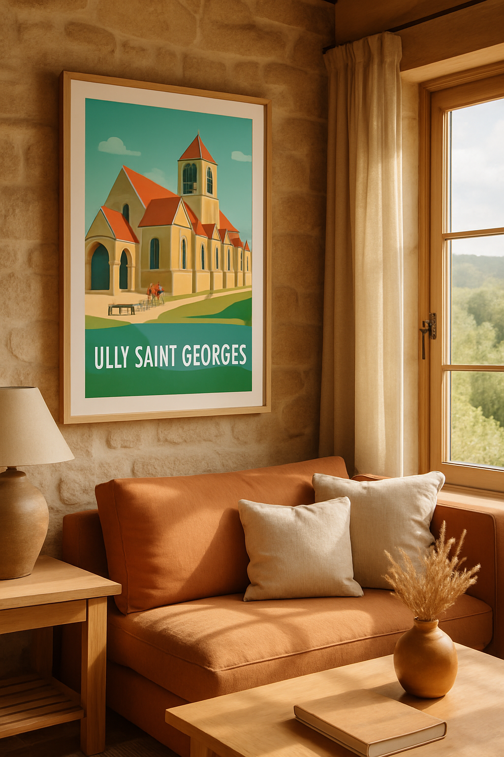 Affiche Ully-Saint-Georges — Tranquillité et patrimoine architectural · poster d'art de Ully-Saint-Georges