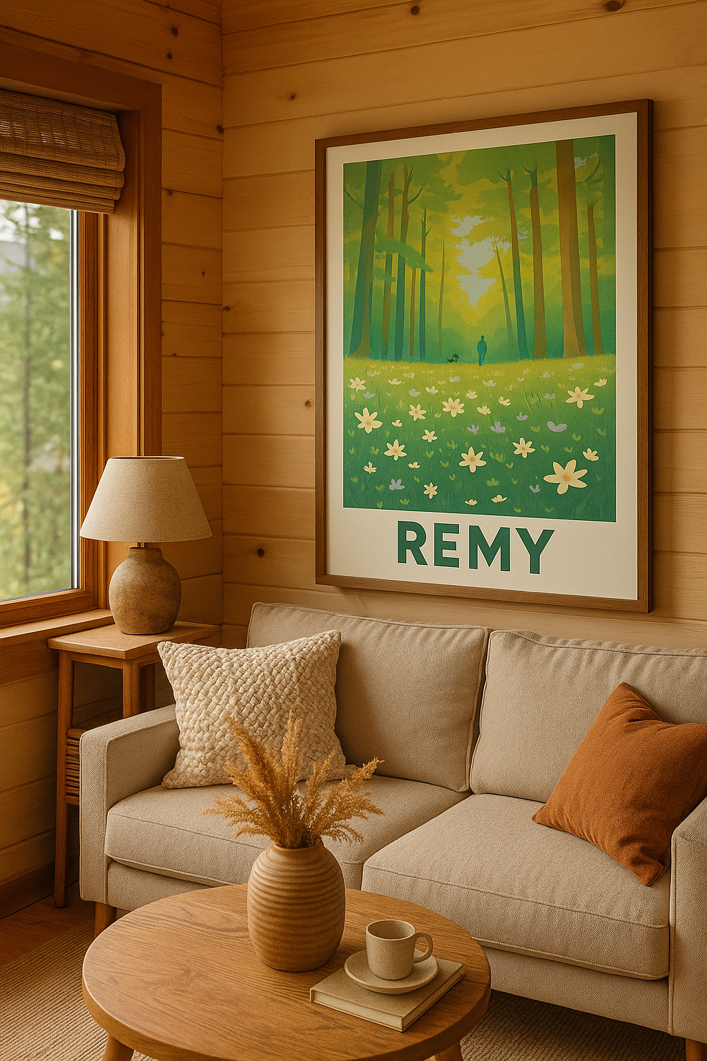 Affiche Remy — Promenade bucolique au cœur de la nature · poster d'art de Remy