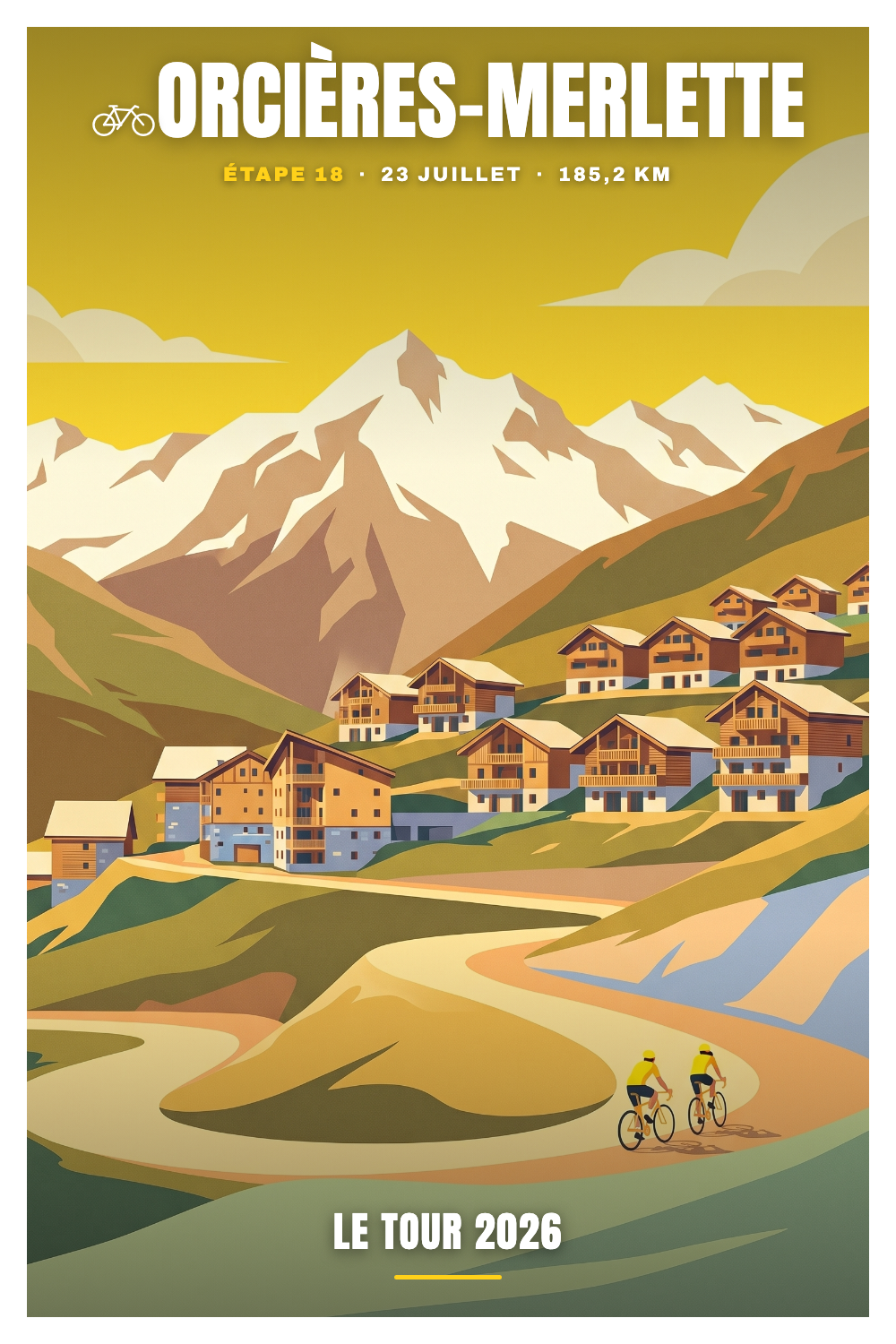 Affiche Orcières-Merlette - Le Tour 2026
