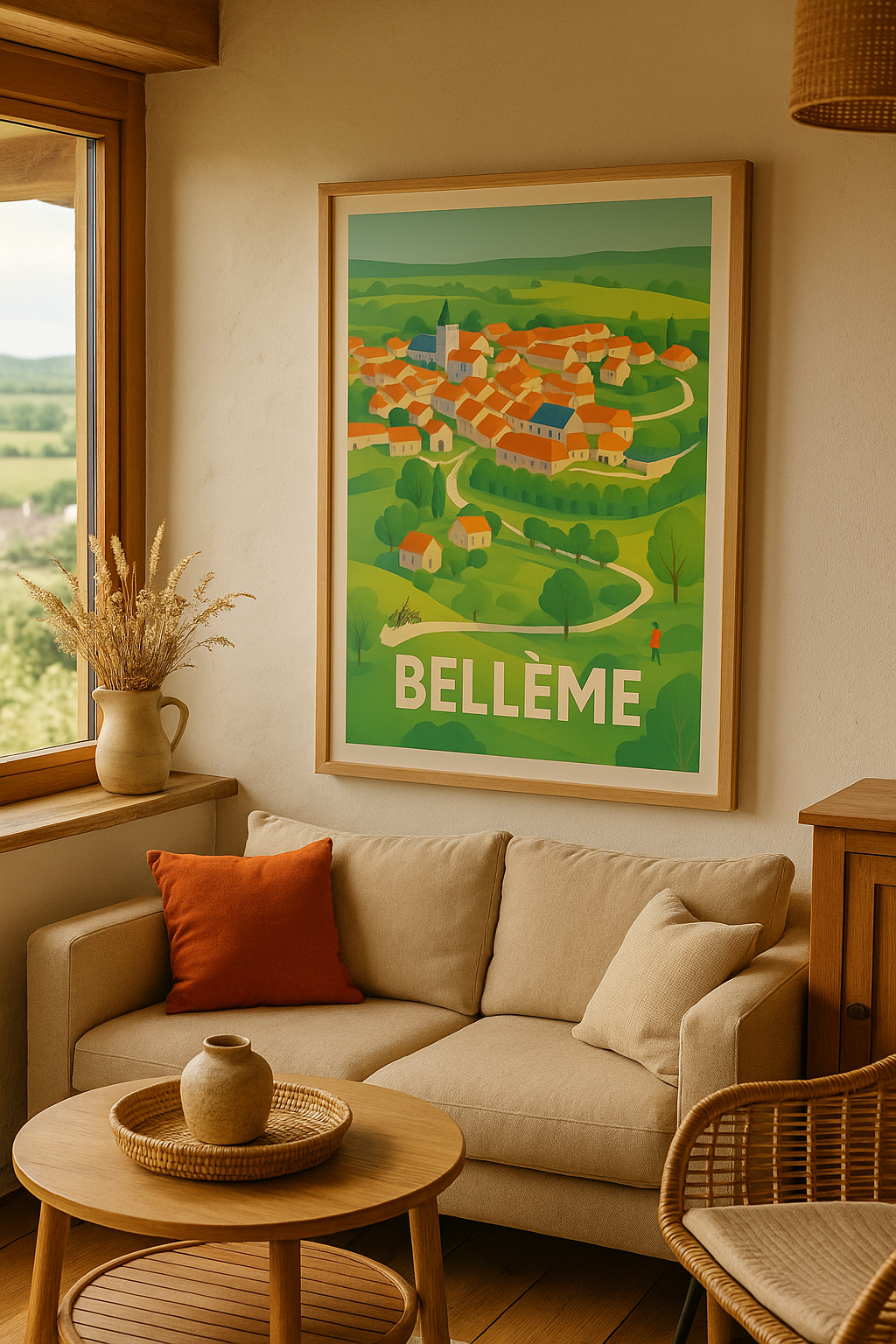 Affiche Bellême — Charme et quiétude en campagne normande · poster d'art de Bellême