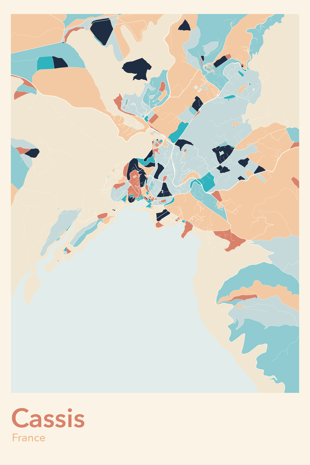 Plan de Cassis - Carte personnalisée