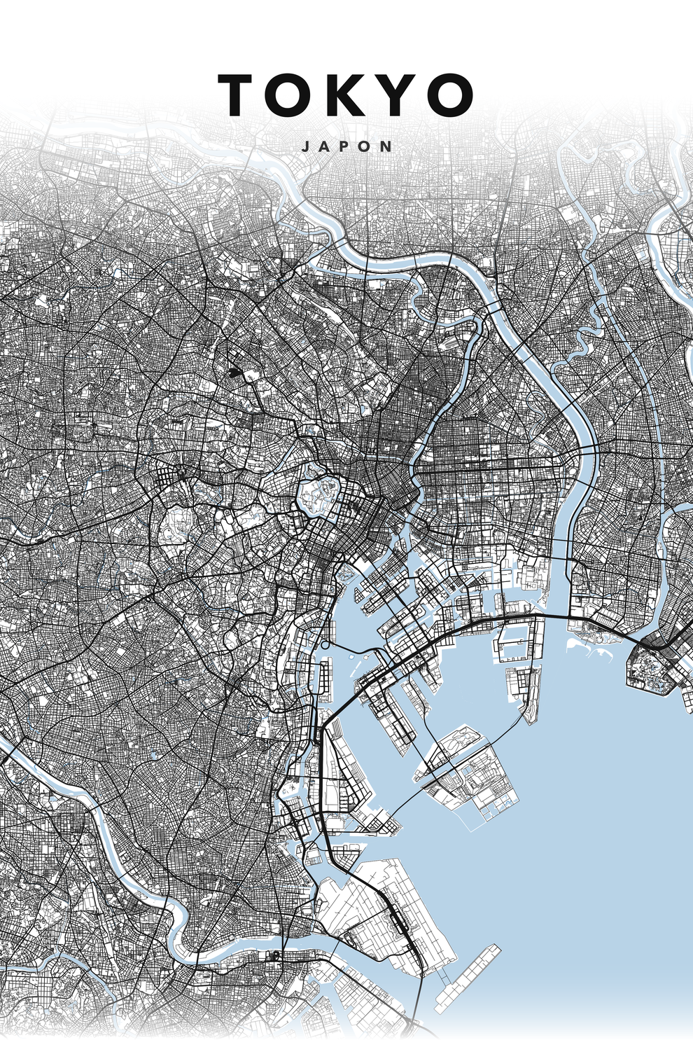 Plan de Tokyo - Carte personnalisée